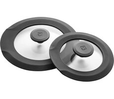 Electrolux E9HOSM Univerzální skleněné poklice na hrnce o průměru 16-18 cm & 20-24 cm / sklo + silikon / 2 ks 
