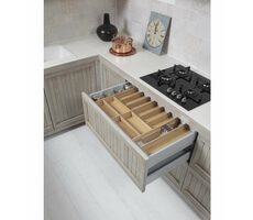 Elletipi Wood Line Příborník pro zásuvky 45 cm černý buk