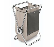 Simplehuman Skládací koš na prádlo jednoduchý hnědá / ocel + polyester