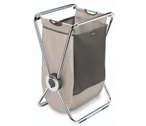 Simplehuman Skládací koš na prádlo jednoduchý hnědá / ocel + polyester