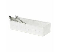 Compactor TEX - košík L bílá / Úložný organizér do zásuvky / 30 x 12 x 7 cm 