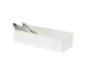 Compactor TEX - košík L bílá / Úložný organizér do zásuvky / 30 x 12 x 7 cm 