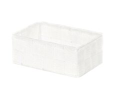 Compactor TEX - košík M bílá / Úložný organizér do zásuvky / 18 x 12 x 7 cm