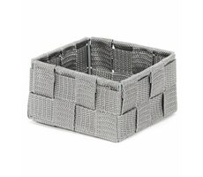 Compactor TEX - košík S šedá / Úložný organizér do zásuvky / 12 x 12 x 7 cm