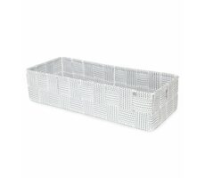 Compactor Toronto - košík L bílo-šedá / Úložný organizér do zásuvky / 30 x 12 x 7 cm