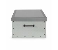 Compactor Boston šedá / Skládací úložná krabice - karton box / 50 x 40 x v.25 cm