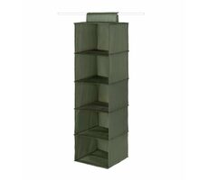 Compactor GreenTex Závěsný organizér na boty a prádlo khaki zelená / 30 x 30 x 105 cm
