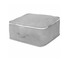 Compactor Boston Textilní úložný box na oděvy a přikrývky se zipem / 46 x 46 x 20.5 cm