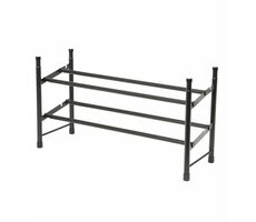 Compactor Stilito Dvoupatrový botník na 6-12 párů bot - rozšířitelný / 62-117 x 23 x 35 cm