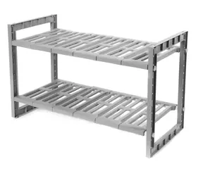 Compactor Nastavitelná polička pod umyvadlo světle šedá / 50/76 x 30 x 40cm