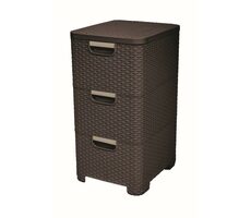 Curver Style Regál se zásuvkami 3x 14L tmavě-hnědá