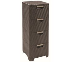 Curver Style Regál se zásuvkami 4x 14L tmavě-hnědá