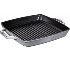 STAUB Squared Grill Pan 40511-785-0 Grilovací pánev 33 cm šedá