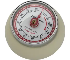 ZASSENHAUS 72334 Speed Retro Kuchyňská magnetická minutka béžová / průměr 7 cm