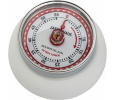 ZASSENHAUS 72242 Speed Retro Kuchyňská magnetická minutka bílá / průměr 7 cm