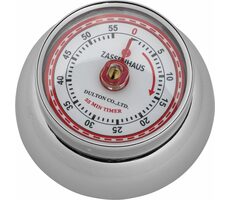 ZASSENHAUS 72303 Speed Retro Kuchyňská magnetická minutka stříbrná / průměr 7 cm