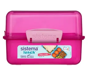 Sistema Lunch Krabička na oběd s 2 oddíly 1.4 l růžová
