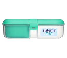 Sistema TO GO Tříkomorová krabička na oběd s nádobou na jogurt 1.1 l mátová