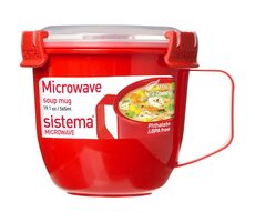 Sistema Microwave Hrnek na polévku 565 ml červená