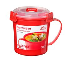 Sistema Microwave Hrnek na polévku 656 ml červená