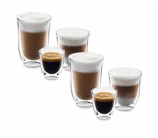 DeLonghi Sada skleniček 6ks / 2x espresso / 2x cappuccino / 2x latte macchiato