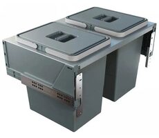 Elletipi BLOCK U-SINK 2.0 18+18 L Vestavný odpadkový koš (PBR A3560A) / pro skříňky o šířce 60 cm 