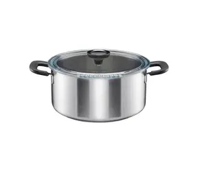 Fiskars Functional Form Hrnec s pokličkou 5 l / nerezová ocel