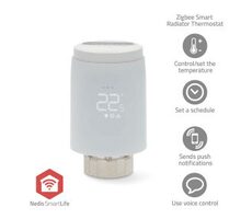 Nedis Řízení Radiátorů SmartLife / Zigbee 3.0 / Napájení z baterie / LED / Android & iOS
