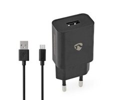 Nedis WCHAM213ABK Síťový adaptér 1x USB-A + datový kabel USB - Micro-USB 1 m černá 