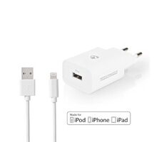 Nedis WCHAL242AWT Síťový adaptér 1x USB-A + datový kabel USB - Lightning 1 m bílá 