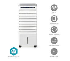 Nedis COOL116CWTW bílá / Mobilní ochlazovač vzduchu / SmartLife / 65 W / 5 l / 3 rychlosti / 215 m3-h / dálkové ovládání 