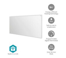 Nedis HTIP700WTW bílá / Infračervený topný panel / 700 W / SmartLife / IP44 / Nastavitelný termostat / Dálkové ovládání 