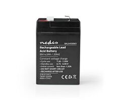 Nedis Dobíjecí olověný akumulátor / Olověné / Dobíjecí / 6 V / 4500 mAh