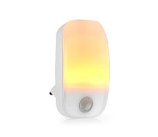Nedis LNLW10WT / LED Noční světlo do zásuvky / Pohybový senzor / 0.55 W / 11 lm 