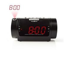 Nedis Digitální budík s rádiem / LED Displej / Promítání času / AM / FM / Funkce odloženého buzení / Časovač vypnutí 