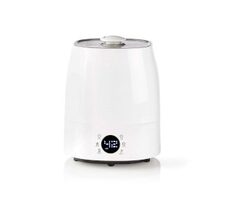 Nedis Zvlhčovač vzduchu bílo-šedá / 110 W / S chladnou a teplou mlhou / 5.5 l / Vlhkoměr / Časovač 