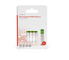 Nedis Dobíjecí Ni-MH baterie AAA 4 ks / 1.2 V DC / 700 mAh / Přednabité 