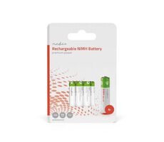 Nedis Dobíjecí Ni-MH baterie AAA 4 ks / 1.2 V DC / 950 mAh / Přednabité 