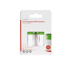 Nedis Dobíjecí Ni-MH baterie D 2 ks / 1.2 V DC / 4000 mAh / Přednabité / HR20