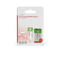 Nedis Dobíjecí Ni-MH baterie 9V block 1 ks / 8.4 V DC / 250 mAh / Přednabité / 6LR61