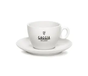 Gaggia šálky s podšálky espresso / 6 ks / porcelán