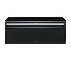 Rozbaleno - Brabantia Fall Front Chlebník 18L černá / nerez ocel / 18.7 x 46.5 x 25.0 cm / rozbaleno