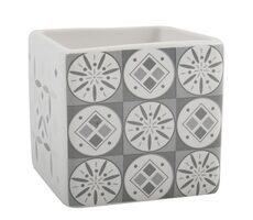 MSV EVORA kelímek na zubní kartáčky bílo-šedý / keramika