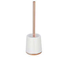 MSV LENA WC štětka s plastovou nádobou bílá / měděná