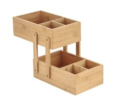 MSV ISALYS dvoupatrový organizér na kosmetiku bambus