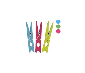 MSV kolíčky na prádlo 10 ks nerozbitné / barevné / plast / 8.5 cm