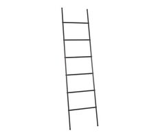 MSV JAYDEN koupelnový žebřík na ručníky černý / kovový