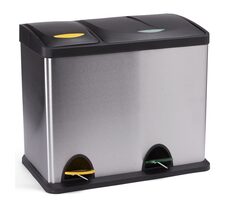 MSV TRI SELECTIF pedálový koš na tříděný odpad 8 L + 18 L kartáčovaná nerez ocel