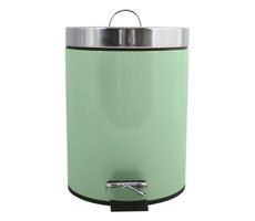 MSV UNIS pedálový odpadkový koš 3 L bazalkově zelená / nerez ocel