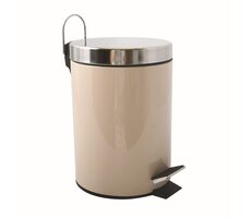 MSV UNIS pedálový odpadkový koš 3 L béžová / nerez ocel